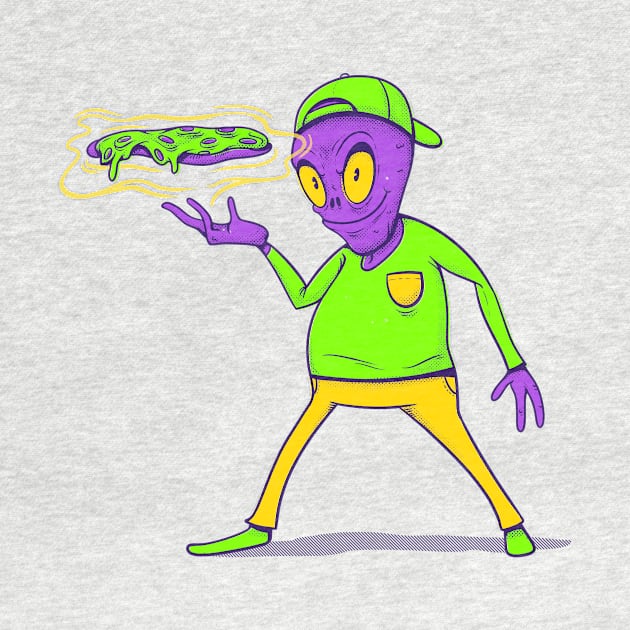 Pizza Delivery Alien by futiledesigncompany